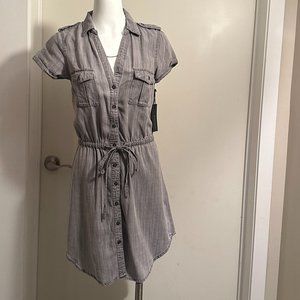 New! BLACK TAPE SHIRT DRESS